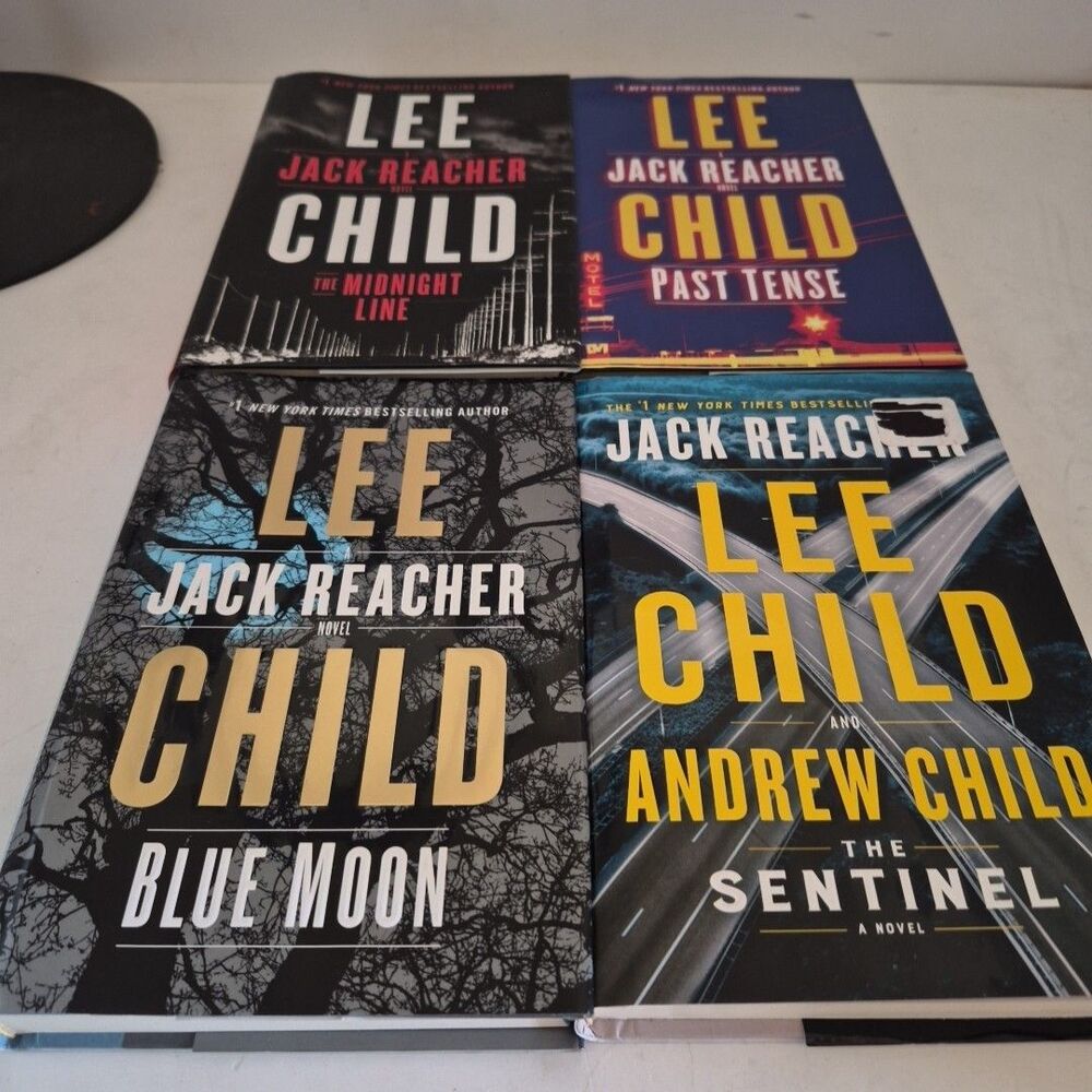 Lot Of 4 Jack Reacher Books 22-25 The Midnight Line; Past Tense; Blue Moon